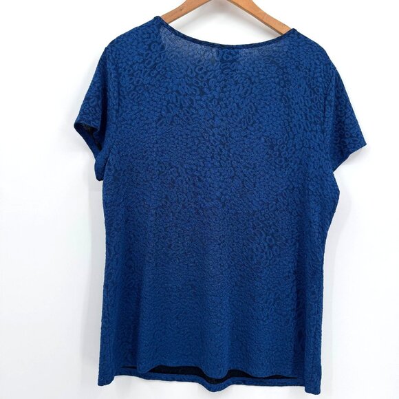 Jaclyn Smith‎ Babydoll Top Womens XXL Empire Waist Animal Print Stretchy Vintage - Picture 6 of 7